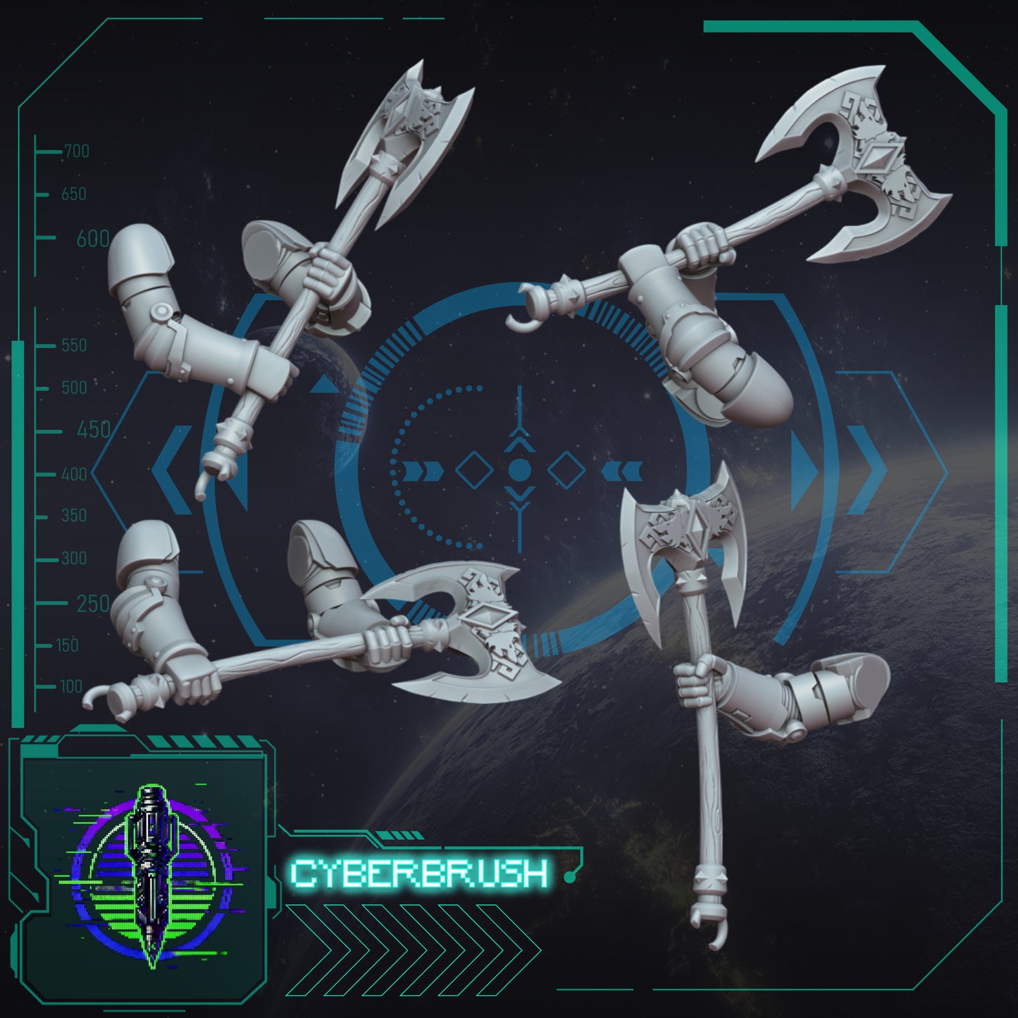 Space Vikings,Two-handed axe 3 (3D File)