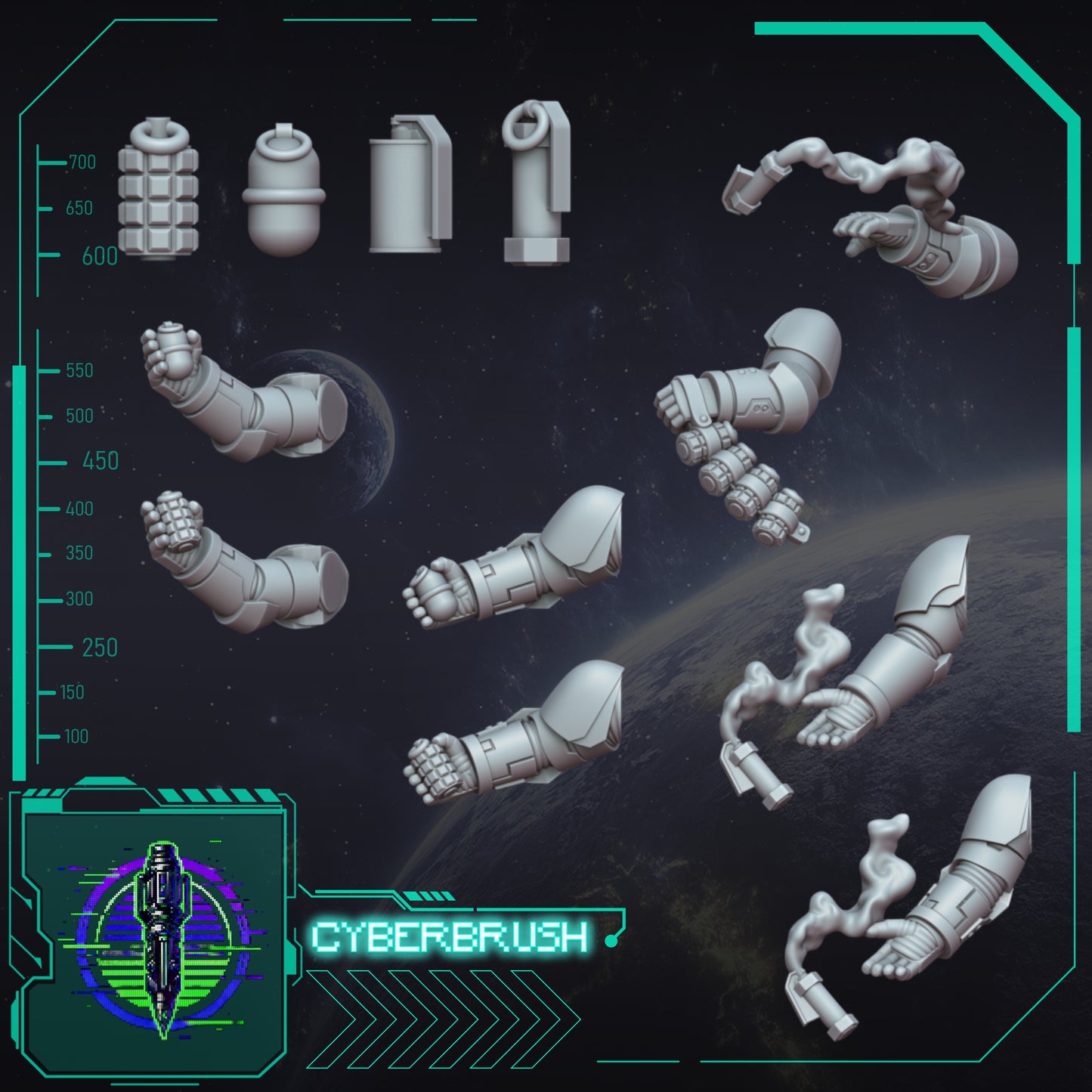 Throwing Grenade Arms (3D File)