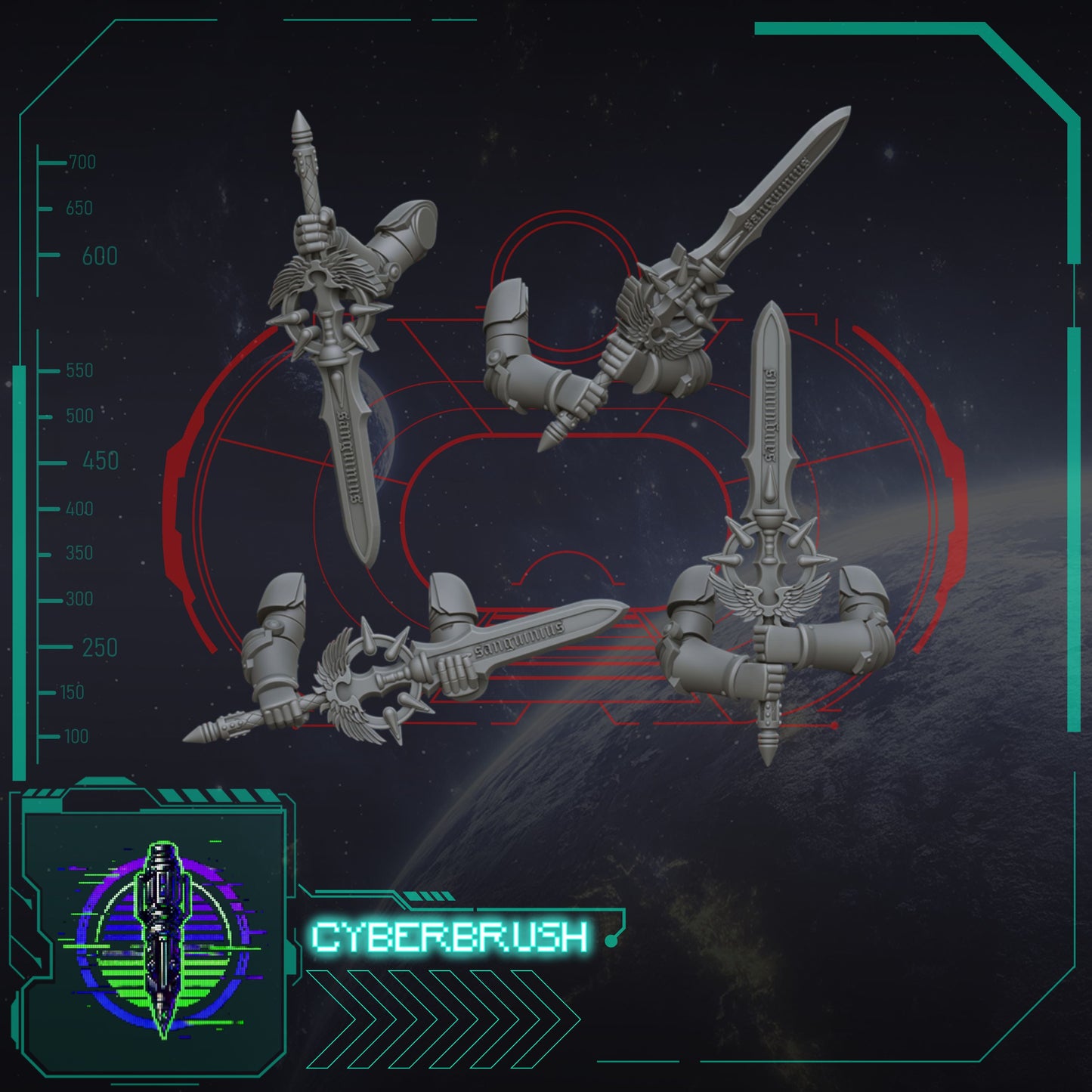 Crimson Angels, Two-handed Swords (3D File)