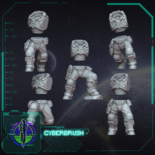 Recon Body Set 1 – 32mm presupported STL by Cyberbrush3D – view 2