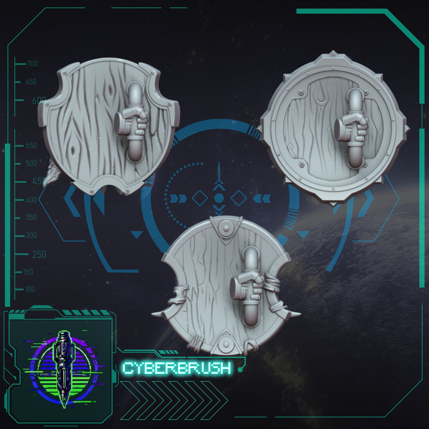 Space Vikings, Shields 1 (3D File)