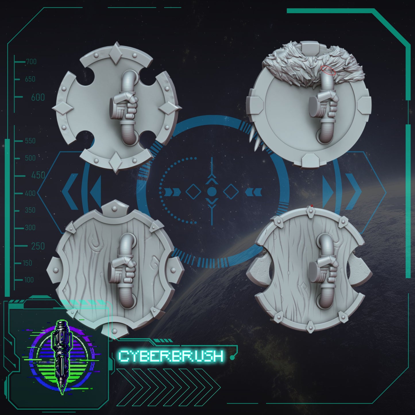 Space Vikings, Shield set 2(3D File)