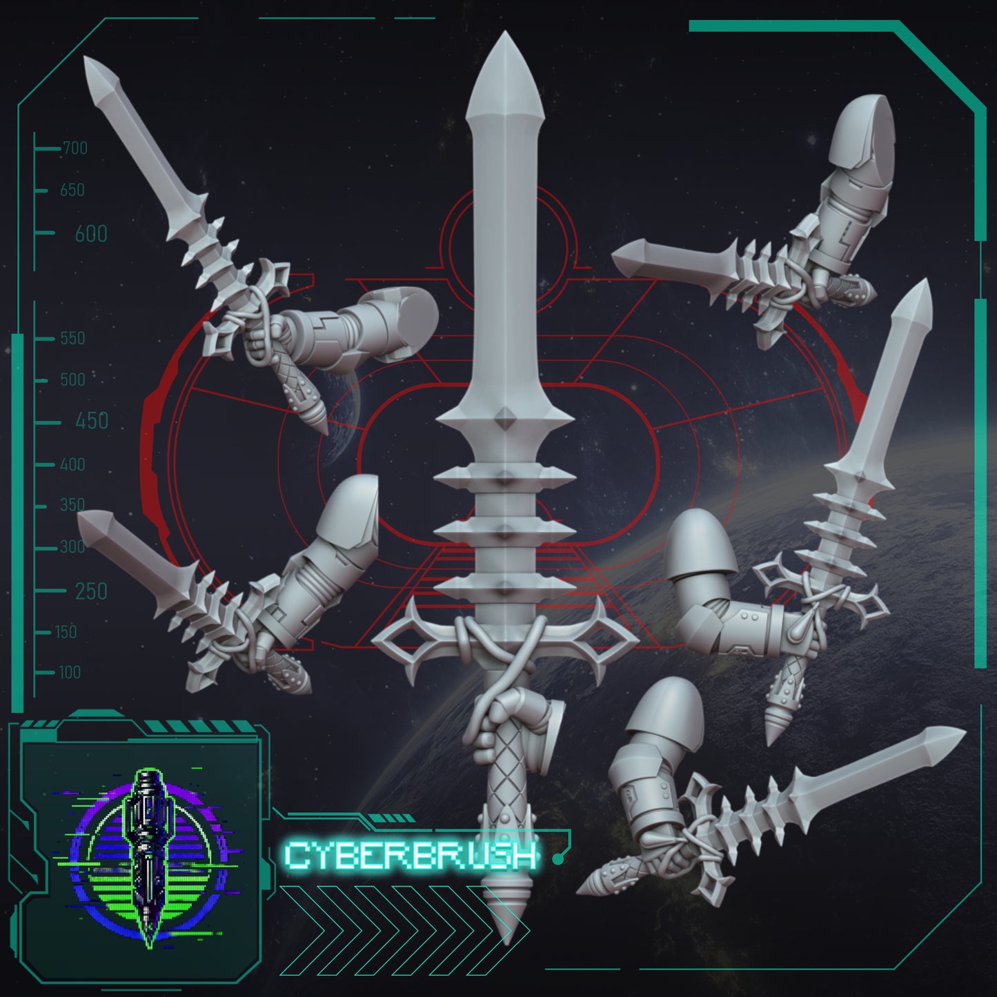 Crimson Angels, Sword 2 (3D File)