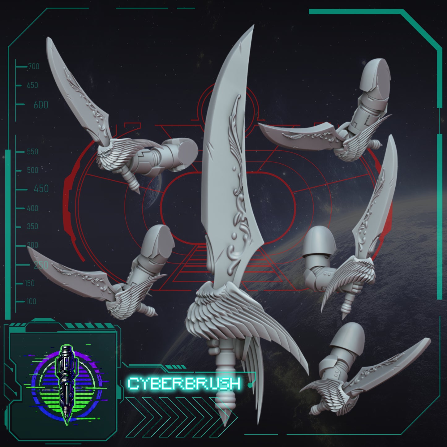 Crimson Angels, Sword 6 (3D File)