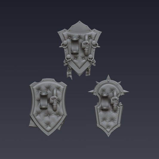 Crimson Angels Shields 1 – 32mm presupported STL by Cyberbrush3D – view 2
