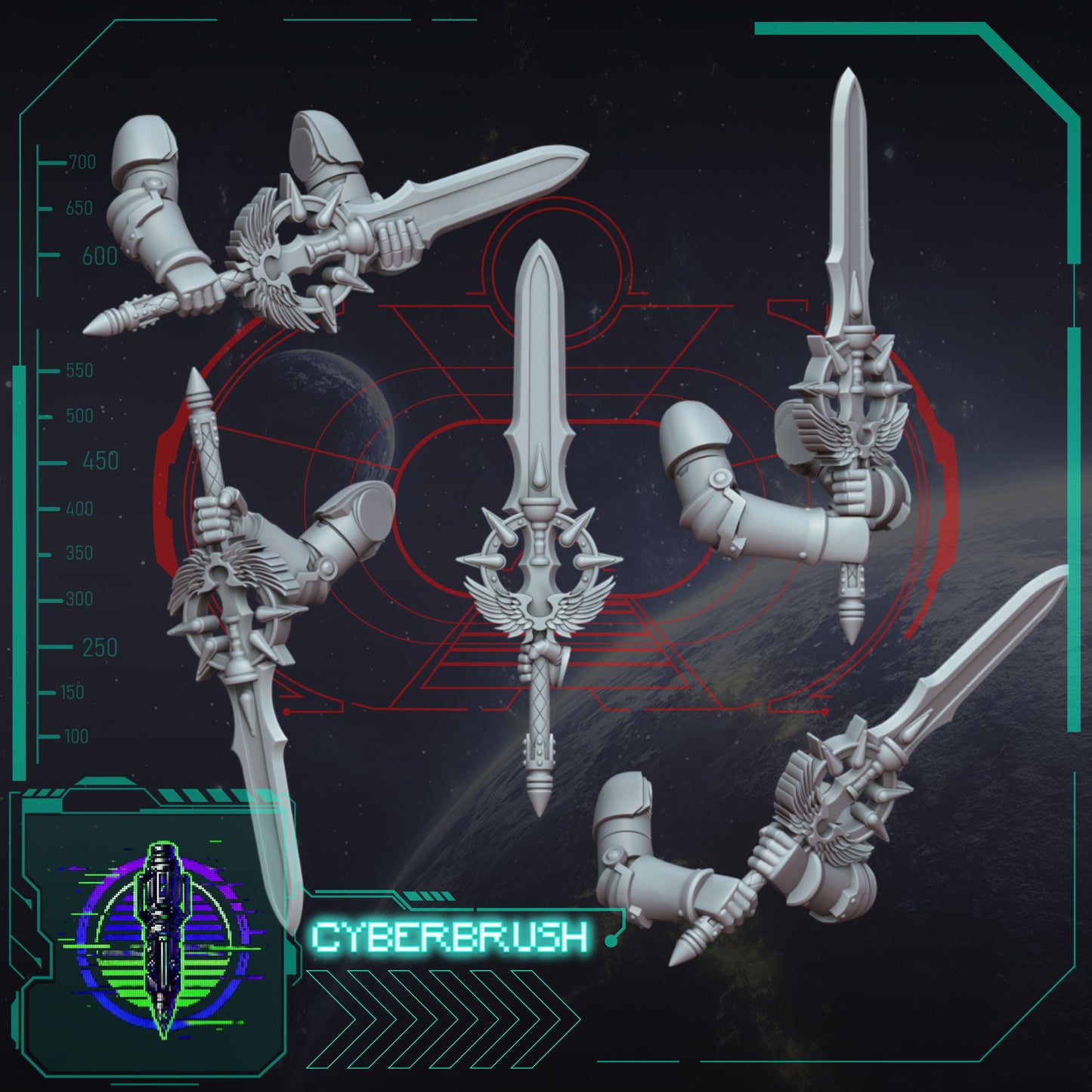 Crimson Angels, Two-handed Swords (3D File)