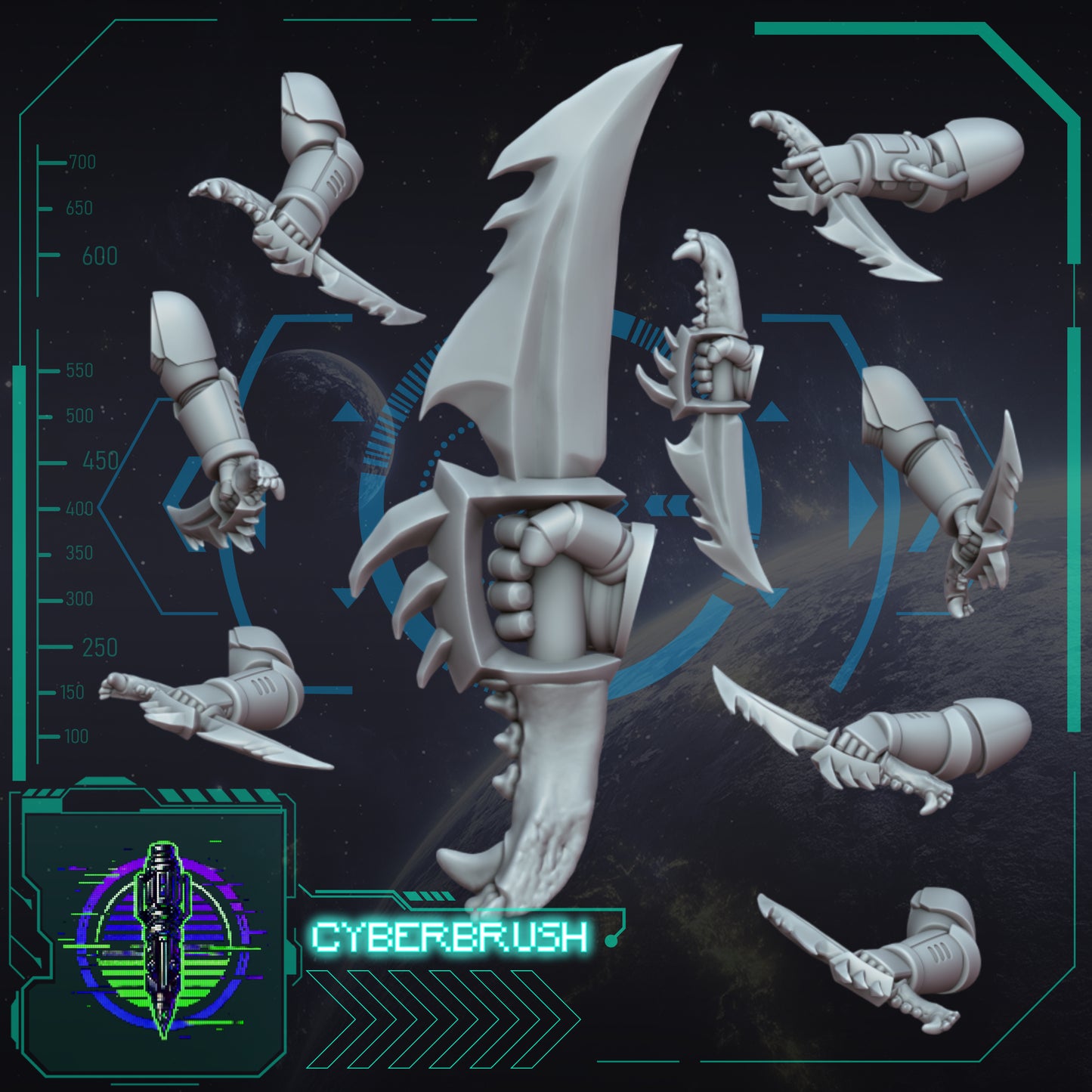 Space Vikings Knife set 1 (3D File)