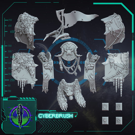 Space Vikings Ballistor Kit – 32mm presupported STL by Cyberbrush3D – view 2