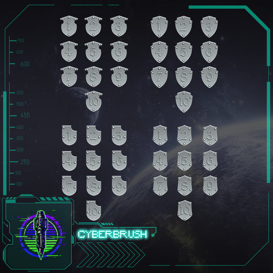 ShoulderShields with numbers  (3D File)