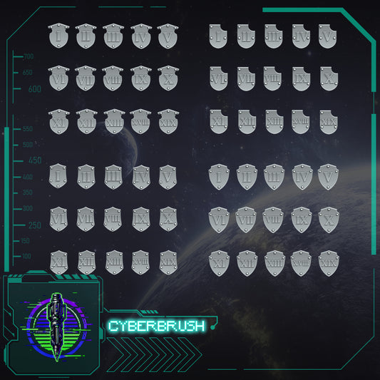 Shoulder Shields with roman numerals (3D File)