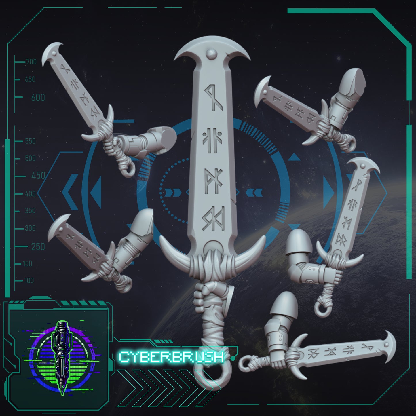 Space Vikings, Sword set 10  (3D File)