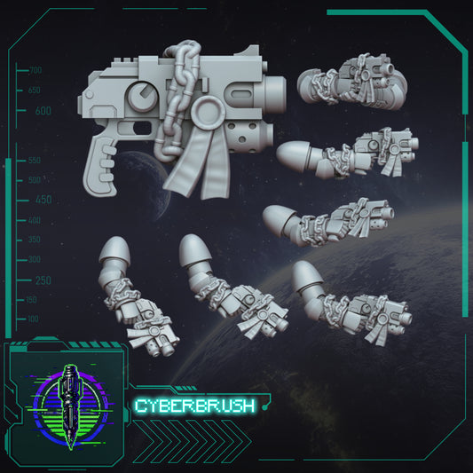 Chained Blaster Pistols (3D File)