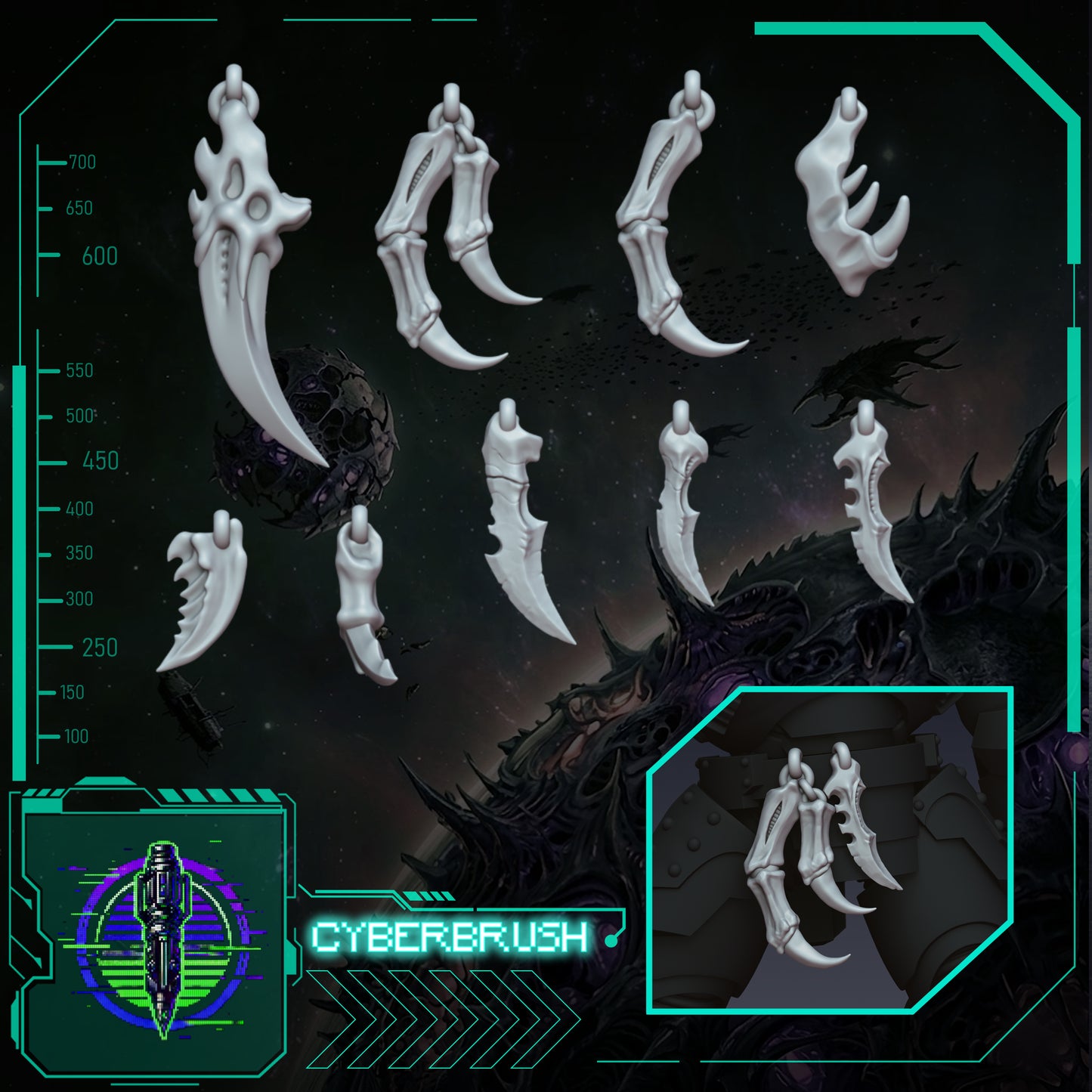 Space Bug Hunters Belt Decorations (3D File)