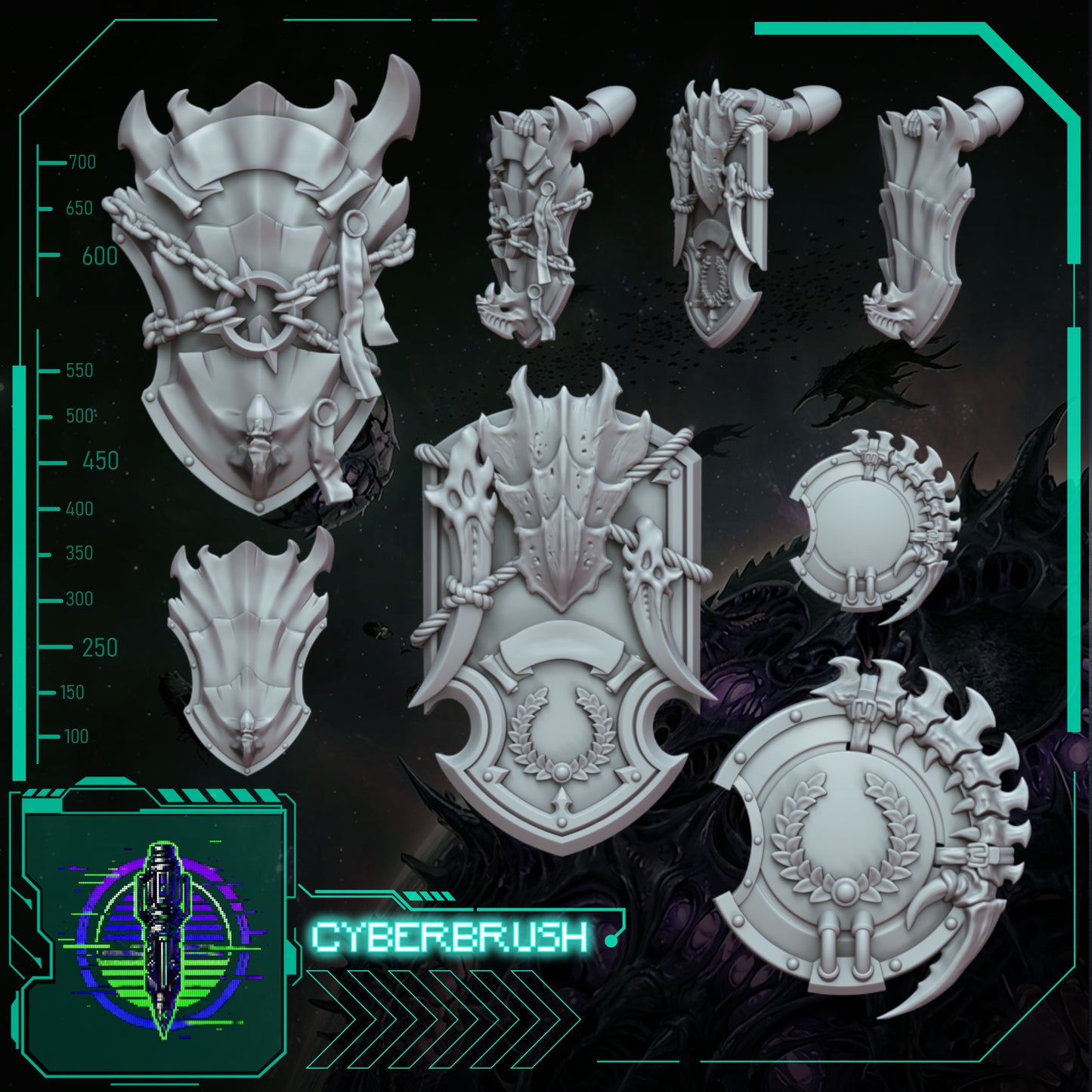 Space Bug Hunters Shields (3D File)