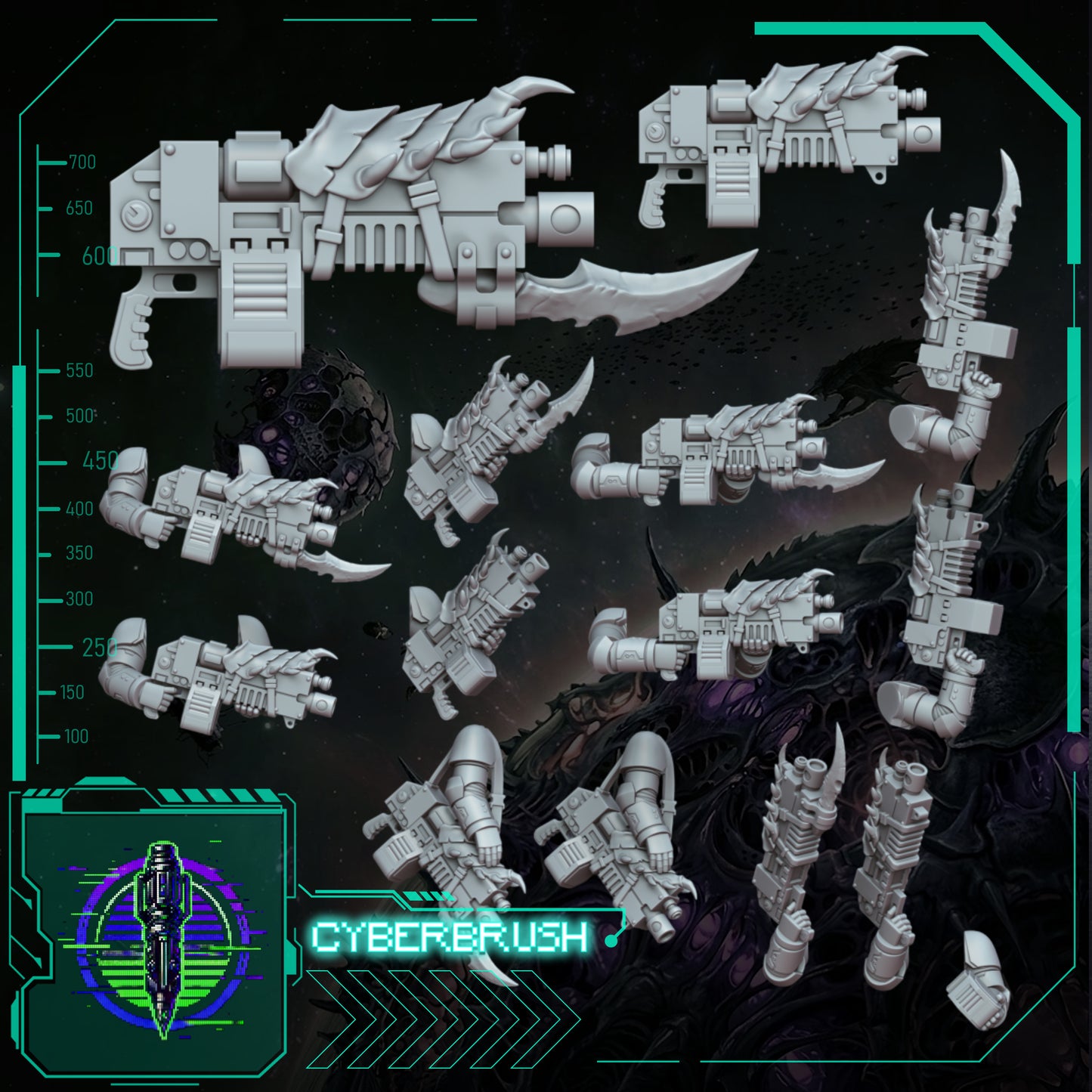 Space Bugs Hunters Guns (3D File)