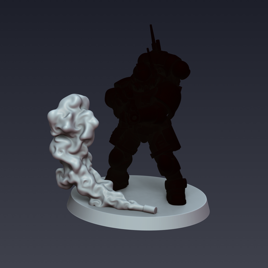Smoke Basing Bitz – 32mm presupported STL by Cyberbrush3D – view 2