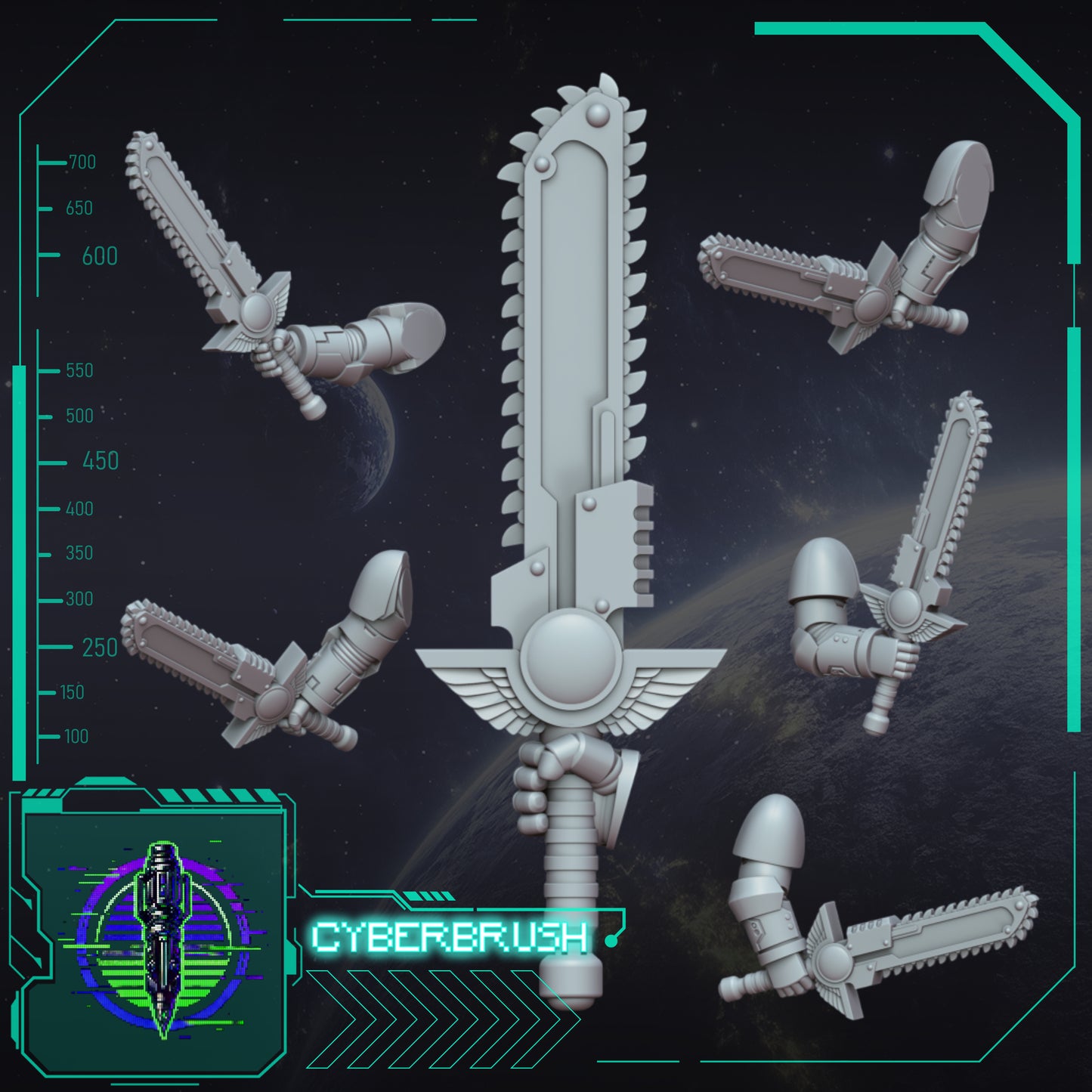 Neutral Chainsword set 3 (3D File)