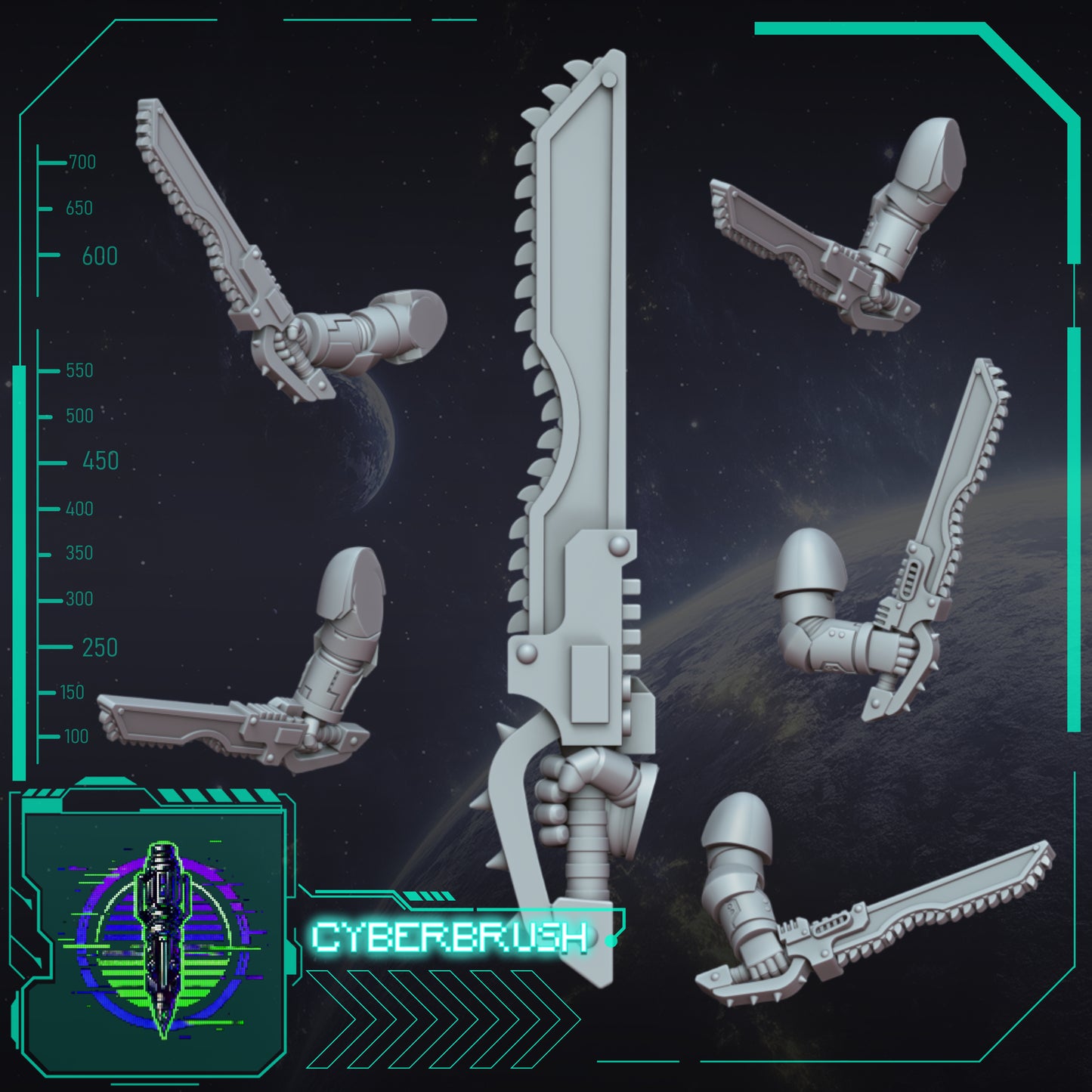 Neutral Chainsword set 4 (3D File)