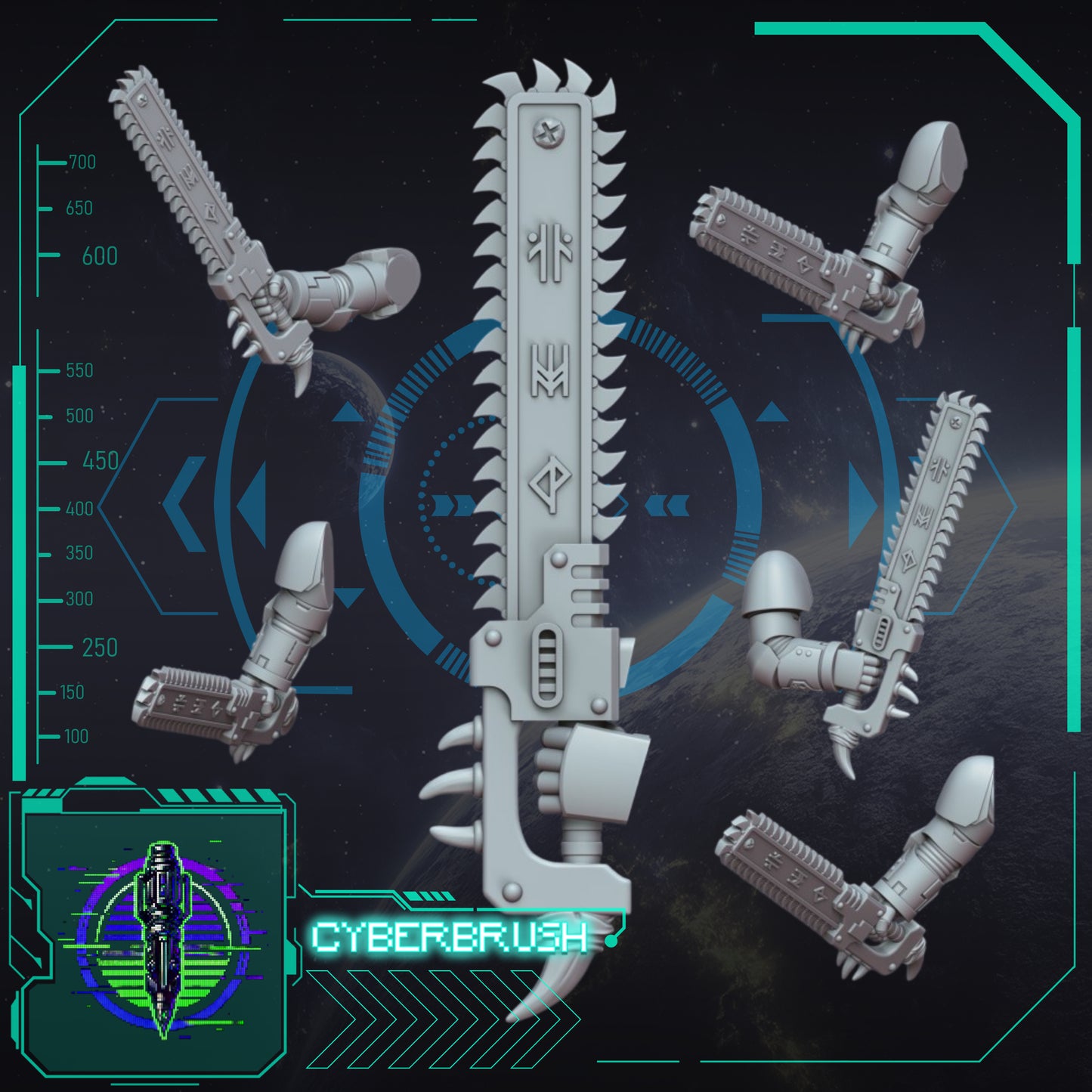 Space Vikings, Chainswords 1 (3D File)