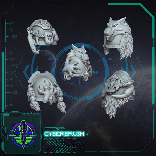 Space Vikings, Shoulder pad set 1 (3D File)