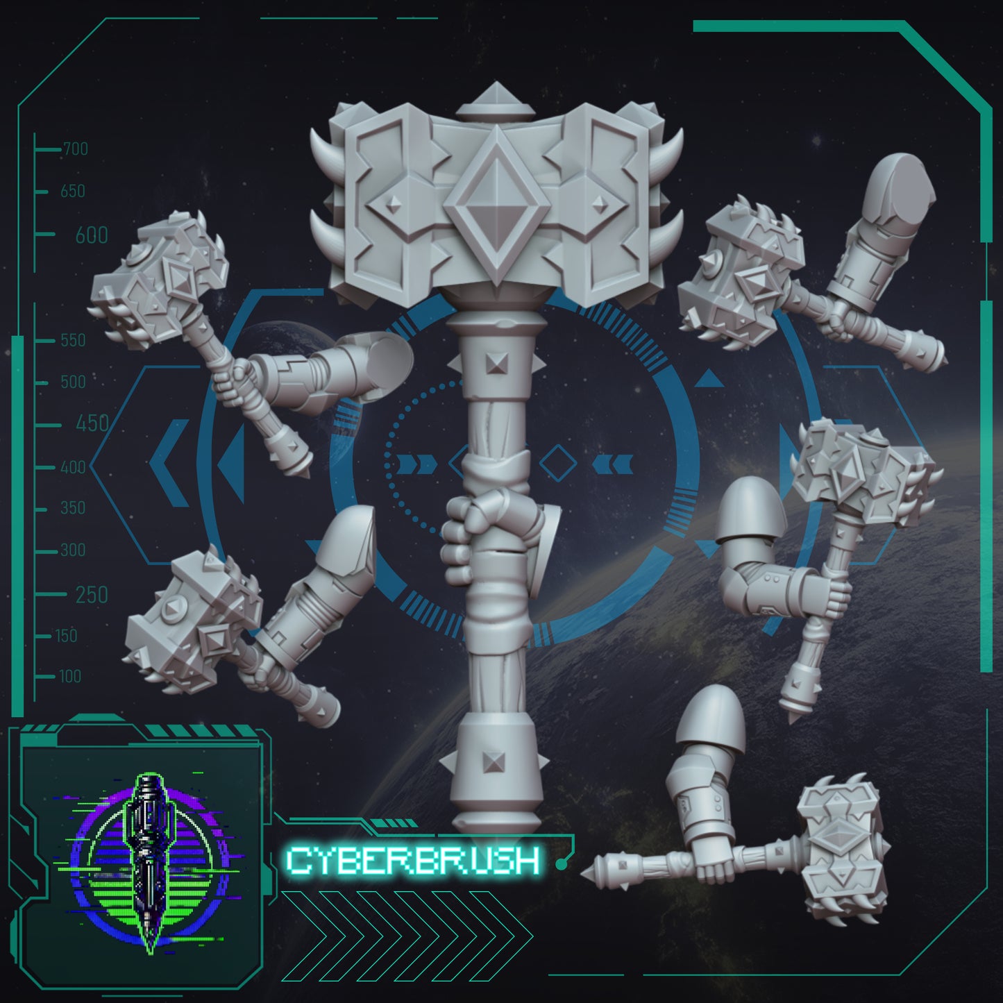 Space Vikings, Hammers 1 (3D File)