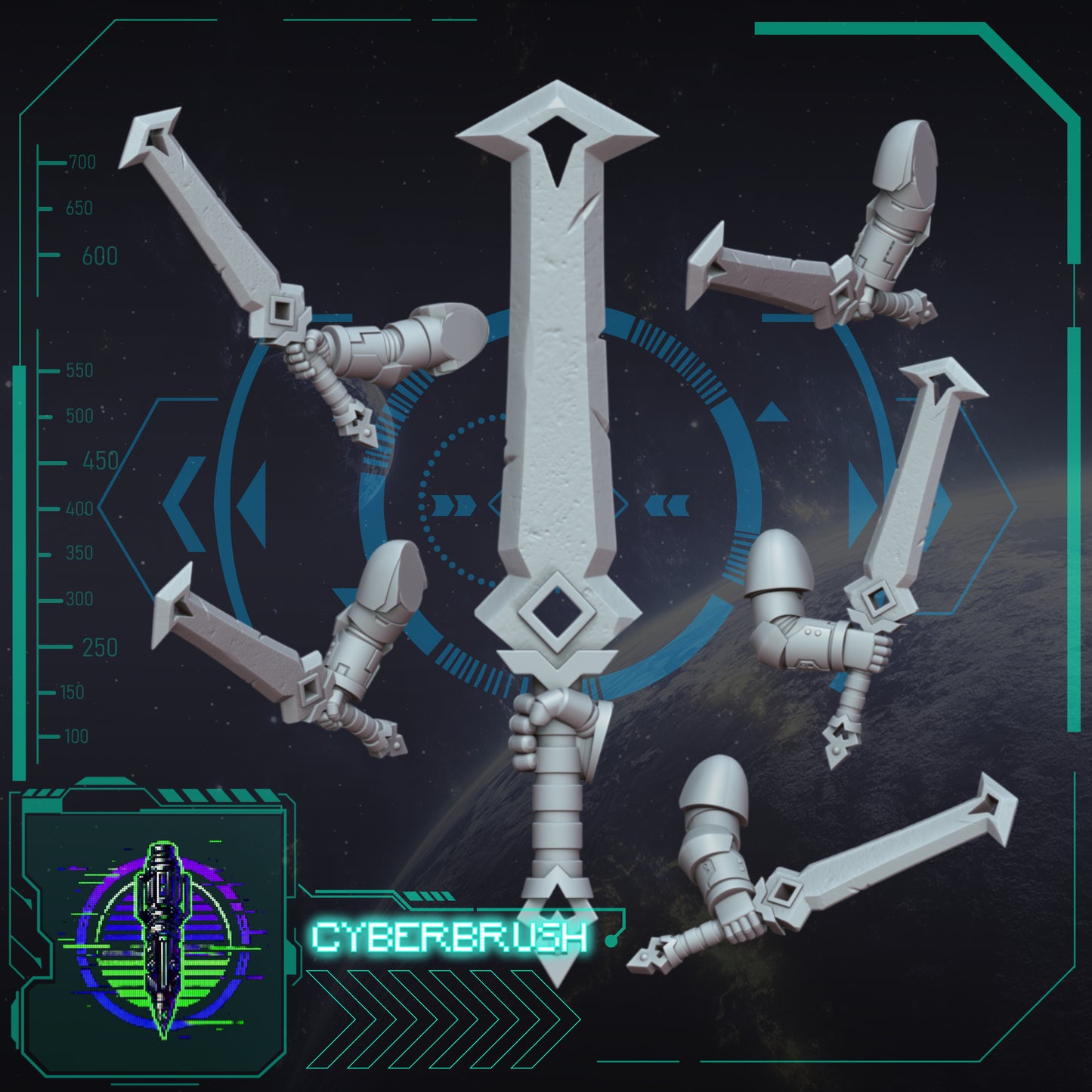 Space Vikings, Swords 1 (3D File)