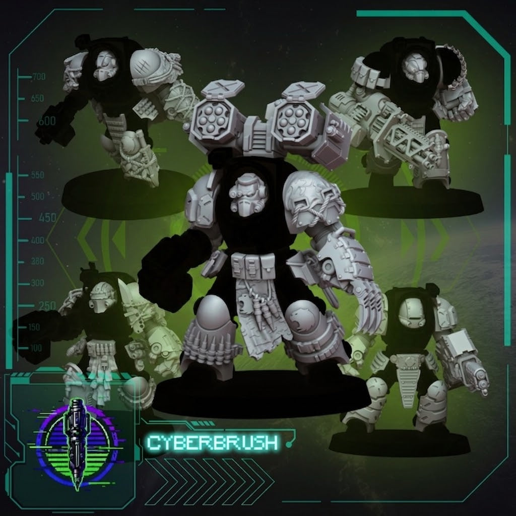 Rapt'Ops Heavy Armour Upgrade Kit – 32mm presupported STL by Cyberbrush3D